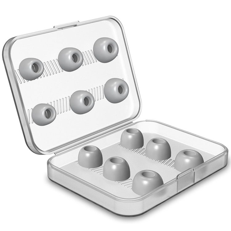Lot de 12 embouts d'oreille remplaçables en mousse à mémoire de forme pour écouteurs sans fil AirPods Pro, avec boîte de rangement, mousse à mémoire de forme noire, mousse à mémoire de forme grise